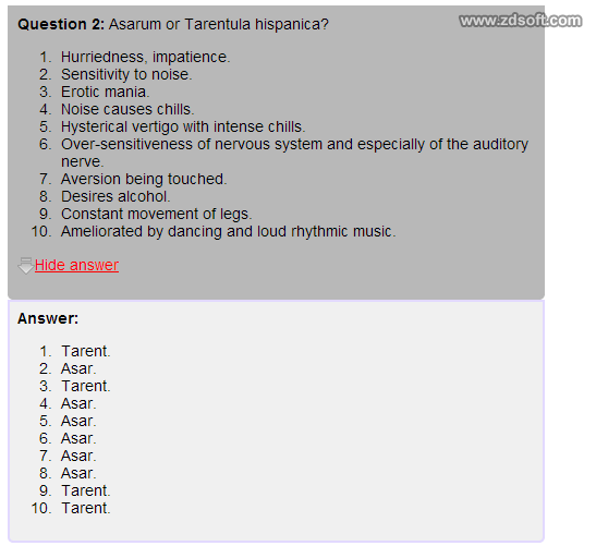 Remedy Quiz For Materia Medica Quiz-26