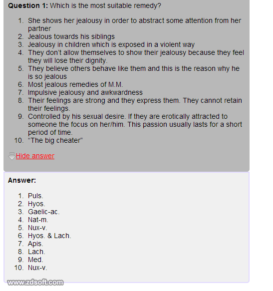 Remedy Quiz For Materia Medica Quiz-29