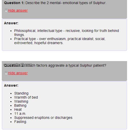 Remedy Quiz For Materia Medica Quiz-30