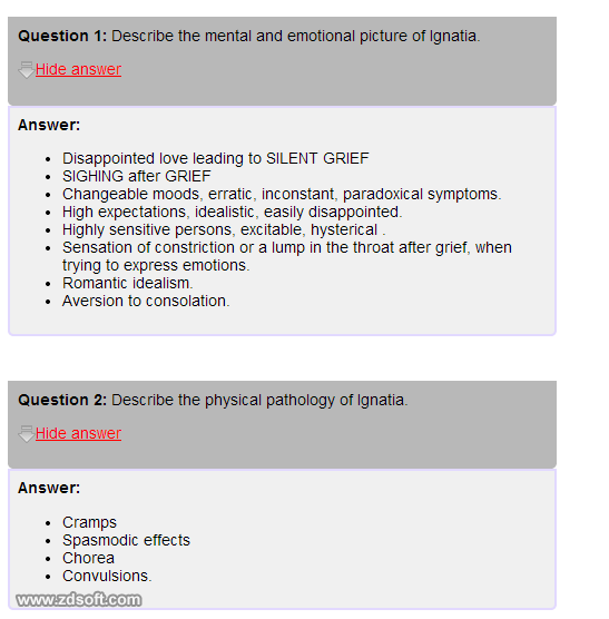 Remedy Quiz For Materia Medica Quiz-34