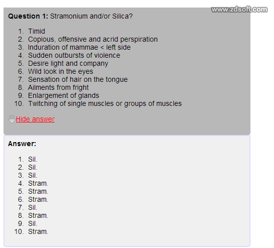 Remedy Quiz For Materia Medica Quiz-35