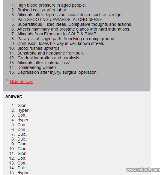 Remedy Quiz For Materia Medica Quiz-47