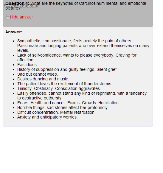 Remedy Quiz For Materia Medica Quiz-61