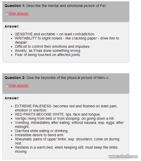 Remedy Quiz For Materia Medica Quiz-87