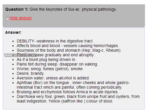 Remedy Quiz For Materia Medica Quiz-92